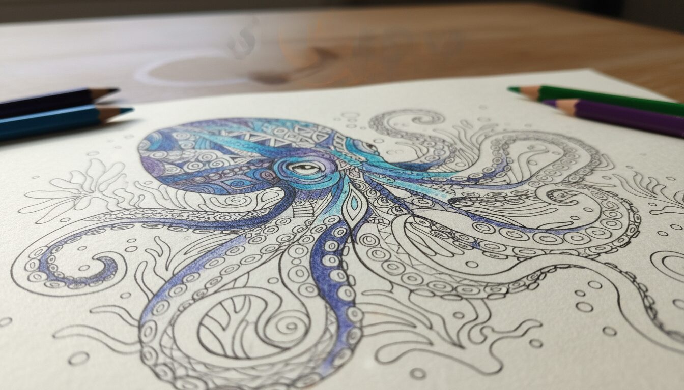 découvrez notre collection gratuite de coloriages de pieuvres, allant des dessins simples aux versions réalistes et kawaii, prêts à imprimer pour des heures de créativité.