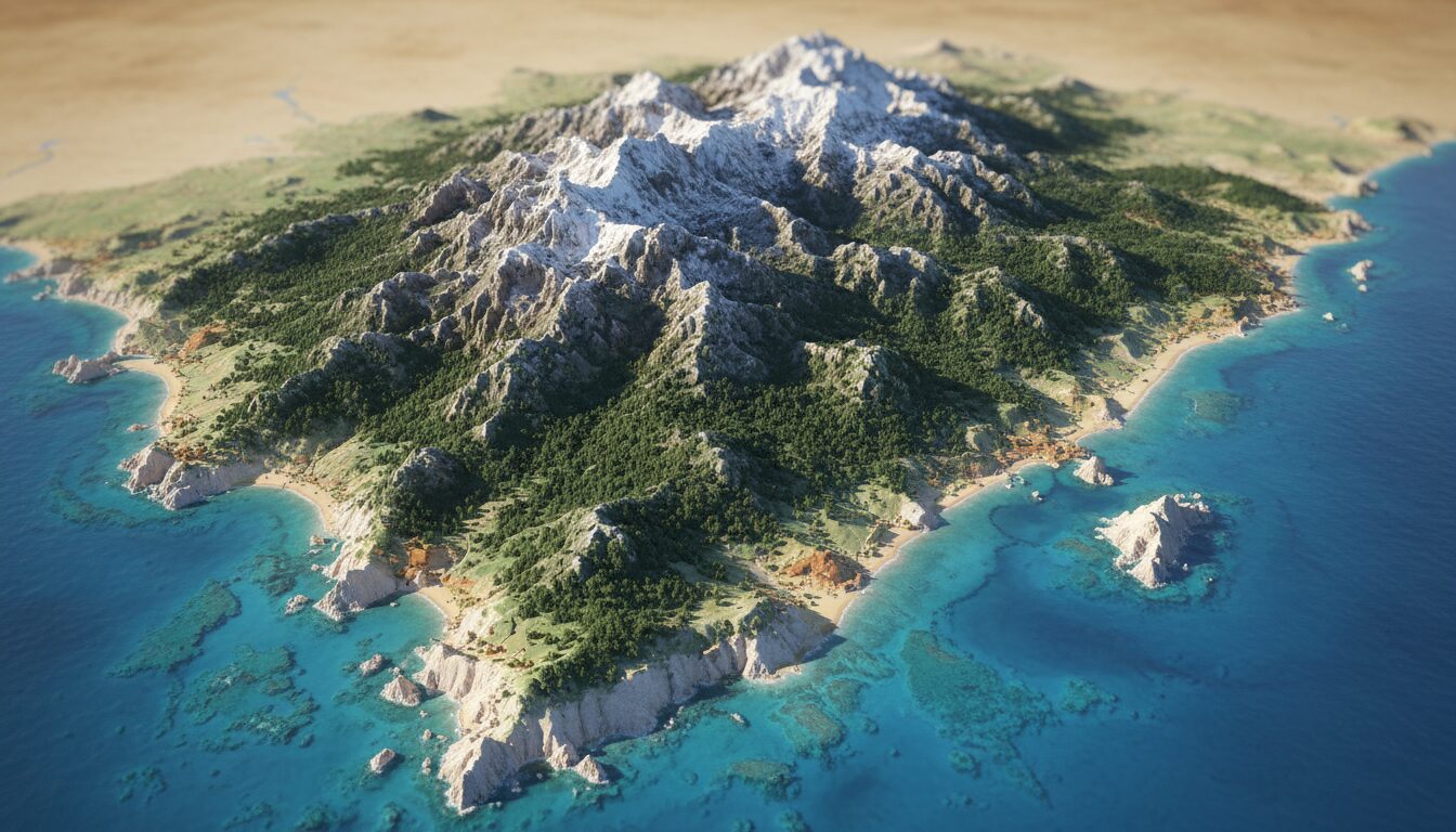 Exploration détaillée de la carte géographique de la Corse