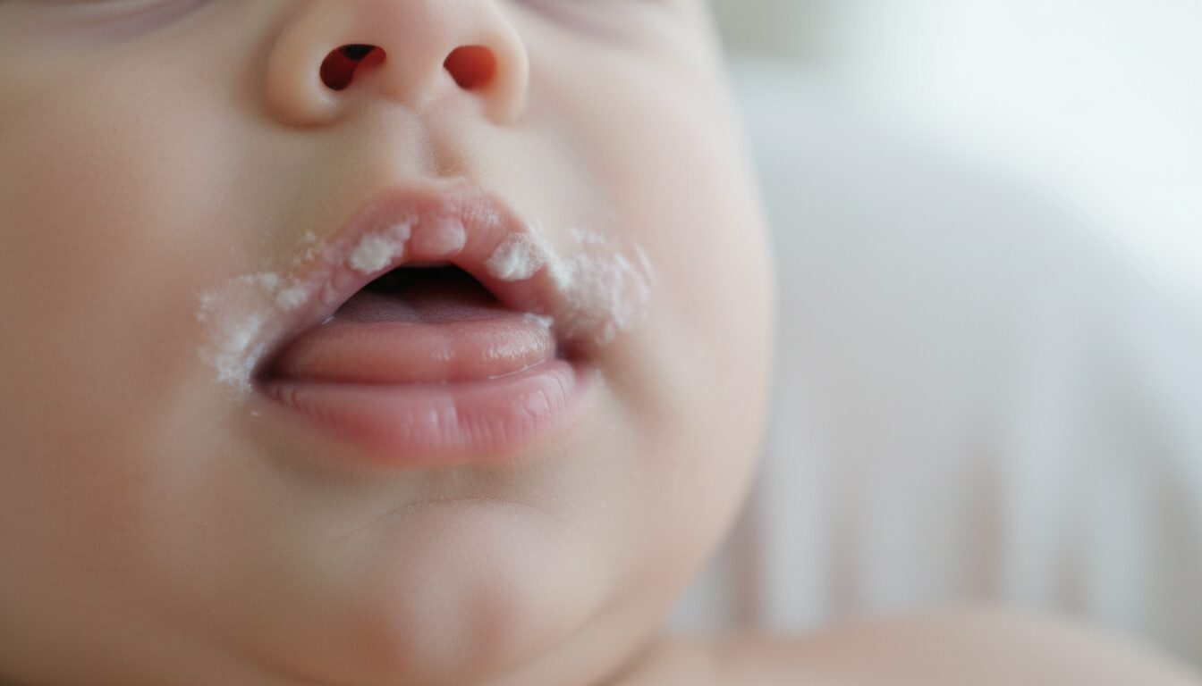 Muguet chez bébé : comprendre l’origine de sa langue blanche