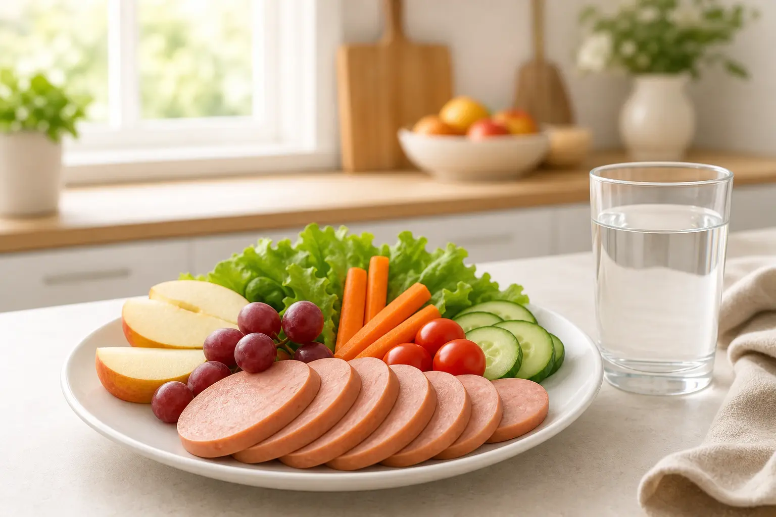 Cervelas plate fruits vegetables — balanced pregnancy nutrition, food safety, healthy eating