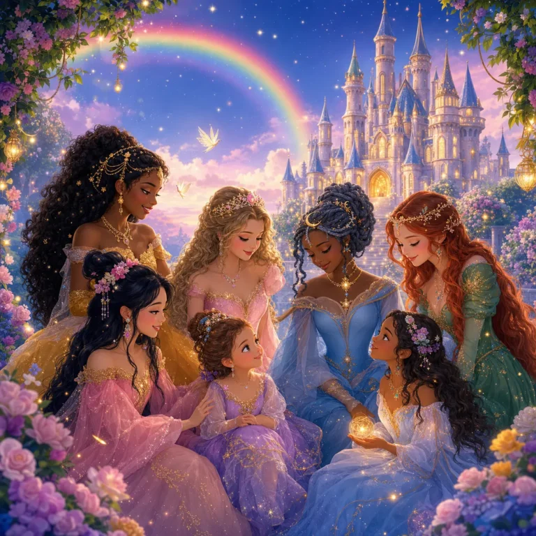 Walt Disney princesses enchanted world — all princesses together, Disney magic, children dream laviedebebe.com